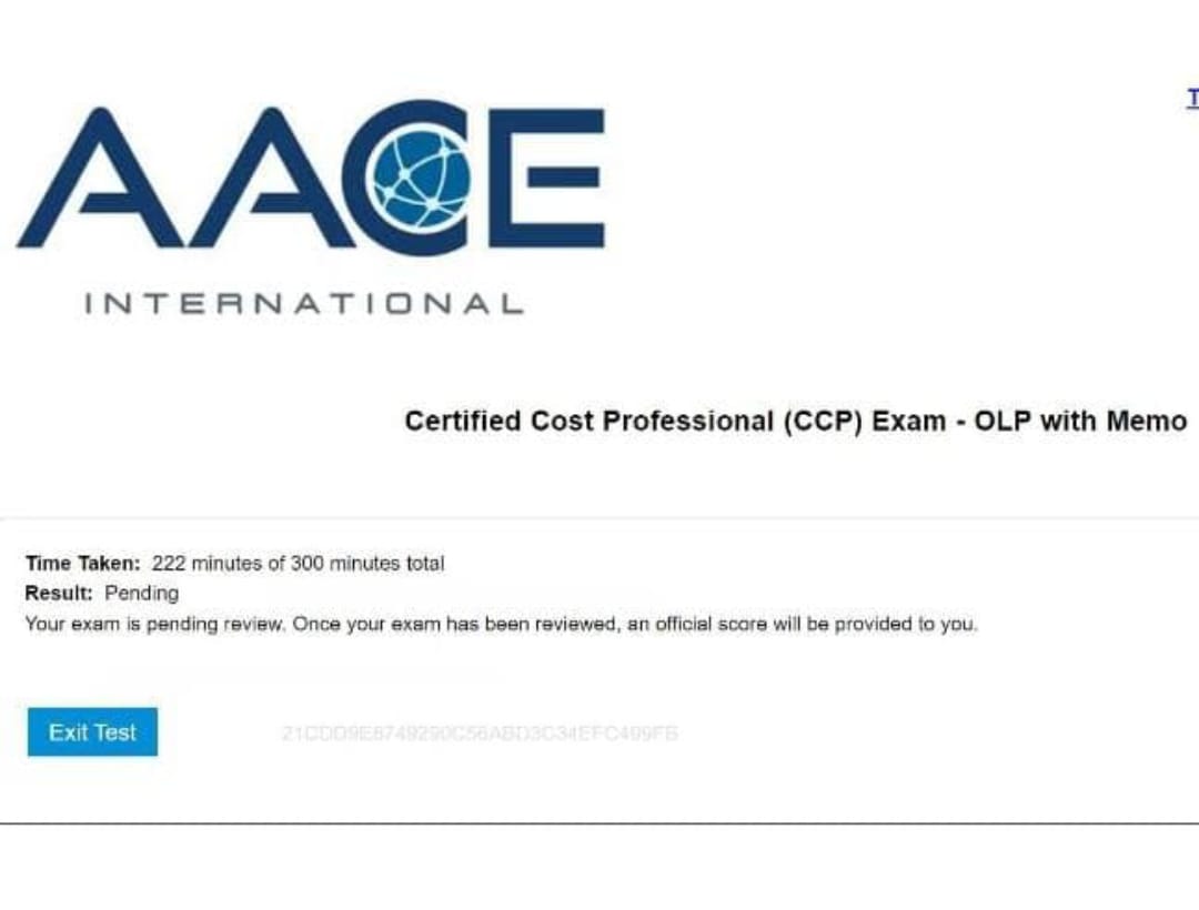 AACE International - Certified Cost Professional (CCP) Certification Support